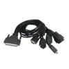 100901 Кабель Advantech OPT8H 1m Male DB-62 to 8x Male DB-9 Cable