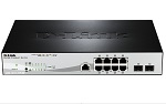 D-Link DGS-1210-10P/ME/A1A, Managed Gigabit Switch with 8 10/100/1000Base-T PoE + 2 SFP Ports