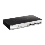 D-Link DGS-1210-10MP/F1A, PROJ L2 Smart Switch with 8 10/100/1000Base-T ports and 2 100/1000Base-X SFP ports (8 PoE ports 802.3af/802.3at (30 W), PoE