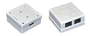 CS2-1C6U-22 ITK Настенная информационная розетка RJ45 8P8C, кат.6 UTP, 2-порта, белая