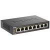 130009 Коммутатор D-Link DGS-1008P/F1A Неуправляемый коммутатор с 8 портами 10/100/1000Base-T (4 порта PoE 802.3af/at, PoE-бюджет 80 Вт)