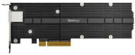 E10M20-T1 Synology M.2 SSD-NVME adapter M.2 22110/2280, 2 slots m.2 key , 10 Gigabit port RJ-45, PCIe 3.0 x8 adapter (FH bracket)'