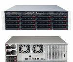 SSG-6038R-E1CR16H Server SUPERMICRO SuperStorage 3U 6038R-E1CR16H no CPU(2)E5-2600v3/v4 no memory(16)/on boardRAID 0/1/5/10/ LSI3108/noHDD(16)LFF/opt.2x2.5(rear)/2x10Gb