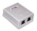 TWT-SM2-4545-WH Настенная розетка, 2 порта RJ-45 категории 5е, UTP, белая