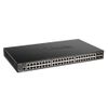 77594 Коммутатор D-Link DGS-1250-52XMP/A1A L2 Smart Switch with 48 10/100/1000Base-T ports and 4 10GBase-X SFP+ ports (48 PoE ports 802.3af/802.3at (30 W),