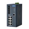 121017 Коммутатор Advantech BP Управляемый коммутатор EKI-7712E-4F-AE Advantech Ethernet, 8 портов RJ-45, 4 порта Gigabit SFP, металлический корпус, IP30