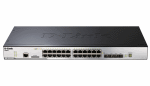 D-Link DGS-3120-24TC/B1ARI, PROJ L3 Managed Switch with 20 10/100/1000Base-T ports and 4 100/1000Base-T/SFP combo-ports and 2 10GBase-CX4 ports.16K Ma