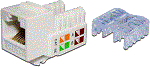 TWT-OK45UTP/5E-WH Модуль Keystone RJ45, Cat.5E, UTP, 90 градусов, белый