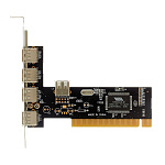 1712047 Exegate EX281227RUS Контроллер EXE-352 PCI v2.2, 4*USB2.0 ext. + 1*USB2.0 int., VIA Labs Chipset VT6212L
