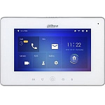 1998022 DAHUA DHI-VTH5221DW-S2 Монитор видеодомофона IP 7 дюймовый, возможность просмотра IP камер, белый, ёмкостный сенсорный экран, поддержка карты памяти д
