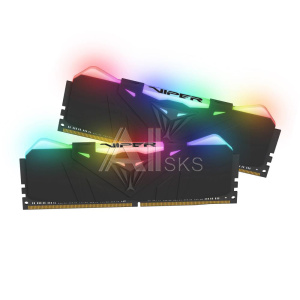 1245222 Модуль памяти PATRIOT Viper RGB Gaming DDR4 Общий объём памяти 16Гб Module capacity 8Гб Количество 2 4133 МГц Множитель частоты шины 19 1.4 В RGB черн