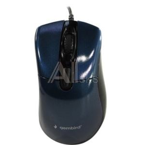 1769509 Gembird MOP-415-B {Мышь, USB, синий, 3кн.+колесо-кнопка, 2400DPI кабель 1.4м}
