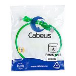 11052033 Cabeus PC-UTP-RJ45-Cat.6-0.5m-GN Патч-корд U/UTP, категория 6, 2xRJ45/8p8c, неэкранированный, зеленый, PVC, 0.5м