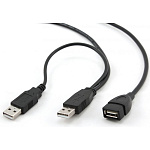 1758686 Cablexpert Кабель удлинитель USB2.0 Pro 2xAM/AF, 1.8м, экран, черный, пакет (CCP-USB22-AMAF-6)
