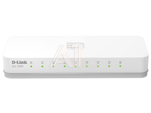 Коммутатор D-Link Неуправляемый коммутатор, 8x100Base-TX, корпус пластик Коммутатор D-Link Неуправляемый коммутатор, 8x100Base-TX, корпус пластик