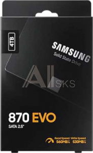 1475914 Накопитель SSD Samsung SATA III 4Tb MZ-77E4T0BW 870 EVO 2.5"