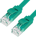 1000536613 Greenconnect Патч-корд PROF плоский прямой 0.2m, UTP медь кат.6, зеленый, позолоченные контакты, 30 AWG, GCR-LNC625-0.2m, ethernet high speed 10 Гбит
