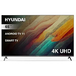 11013693 Hyundai 65" H-LED65BU7006 Android TV Frameless Metal черный/серебристый {Ultra HD 60Hz DVB-T DVB-T2 DVB-C DVB-S DVB-S2 USB WiFi Smart TV}