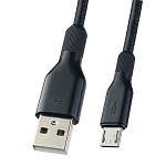 1760302 PERFEO Кабель USB2.0 A вилка - Micro USB вилка, силикон, черный, длина 1 м. (U4807)