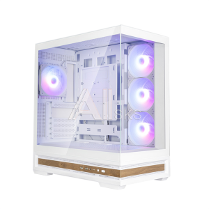 корпус ZALMAN P40 NAMU, ATX, WHITE, WINDOW, WOODEN ELEMENTS, 2xCombo(2.5” or 3.5”), 1xUSB TYPE-C, 2xUSB3.0, SIDE 3x120mm ARGB, REAR 1x120mm ARGB