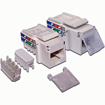 LAN-OK45U5E/90-WH Модуль Keystone, RJ45, кат.5E, UTP, 90 градусов, со шторкой, белый