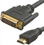 1443934 Кабель аудио-видео Lazco WH-141 HDMI (m)/DVI-D(m) 20м. позолоч.конт. черный (WH-141(20M))