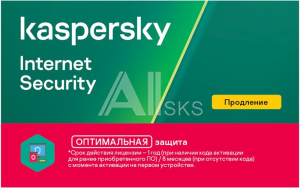 KL1939ROBFR Kaspersky Internet Security Russian Edition. 2-Device 1 year Renewal Card