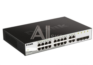 DGS-1210-20/F2A Коммутатор D-LINK Smart L2 Switch 16х1000Base-T, 4хCombo 1000Base-T/SFP, Compact CLI