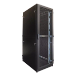 Шкаф серверный ЦМО (ШТК-М-42.8.10-48АА-9005) напольный 42U 800x1050мм пер.дв.перфор. 2 бок.пан. задн.дв.двуст. направл.под закл.гайки 1200кг черный 85
