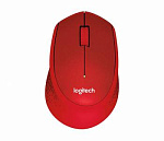 407713 Мышь Logitech M330 Silent Plus красный оптическая (1000dpi) silent беспроводная USB (2but)