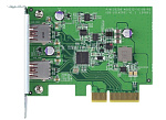 11009625 Карта расширения/ QNAP QXP-10G2U3A USB Dual Port Adapter, 2 x 10Gb / s USB 3.2 Gen 2, PCIe Gen3 x2