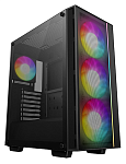 Deepcool MATREXX 55 MESH V4 без БП, боковое окно (закаленное стекло), 3xARGB LED 140мм вентилятора спереди, 1xARGB LED 120мм вентилятор сзади, черный,