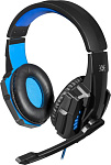 1315934 Гарнитура WARHEAD G-390 LED BLACK/BLUE 64039 DEFENDER