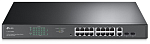 Коммутатор TP-Link TL-SG1218MPE, 18-портовый гигабитный PoE Easy Smart , 16 RJ45 портов 10/100/1000Мбит/с, 2 гигабитных комбо SFP-слота, поддержка 802.