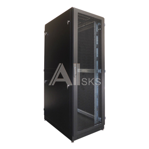 ШТК-М-42.6.12-44АА-9005 ЦМО Шкаф серверный напольный 42U (600х1200) дверь перфорированная 2 шт., цвет черный