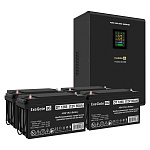 296663 Комплект ИБП EX296004RUS + батарея 65Aч EX282980RUS 4шт (инвертор, синус, для котла, настенный) ExeGate FineSine SX-5000.LCD.AVR.2SH.T <5000VA/3500W,