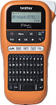 1159122 Термопринтер Brother P-touch PTE-110VP (для печ.накл.) переносной оранжевый/черный