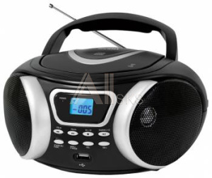 389300 Аудиомагнитола BBK BX170BT черный/серебристый 4Вт/CD/CDRW/MP3/FM(dig)/USB/BT