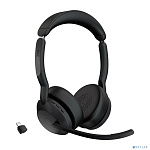 Наушники с микрофоном Jabra Evolve2 55, Link380c MS Stereo черный накладные BT оголовье (25599-999-899)