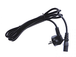 Шнур Power Cube кабель питания, разъем: Schuko(евровилка) - IEC 320 C13, длина 1.8 м., сечение 3x1.00, 16А, медь+ ПВХ, с заземлением, Россия, цвет чер