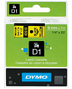 1205589 Картридж ленточный Dymo D1 S0720790 черный на желтом 6x7 черный/желтый для Dymo