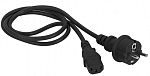 LAN-PP13/SH-1.8-BK Шнур питания C13-Schuko прямая, 3х0.75, 220В, 10А, черный, 1.8 метра