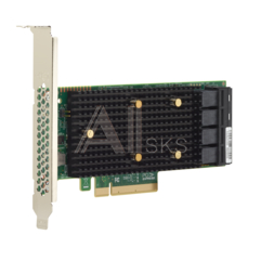 Broadcom/LSI 9400-16i (05-50008-00) (PCI-E 3.1 x8, LP, Internal) Tri-Mode SAS/SATA/PCIe(NVMe) 12G, 16port (4*int SFF8643), 1 year