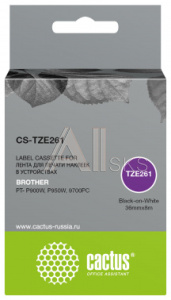1720905 Картридж ленточный Cactus CS-TZE261 TZe-261 черный для Brother PT- P900W, P950W, 9700PC