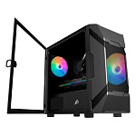 1818514 Корпус 1STPLAYER DK D3-A BLACK / mATX, tempered glass / 2x 140mm LED fans inc. / D3-A-BK-2G6P 1818514 Корпус 1STPLAYER DK D3-A BLACK / mATX, tempered glass / 2x 140mm LED fans inc. / D3-A-BK-2G6P