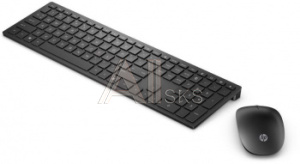 1086180 Клавиатура + мышь HP Pavilion 800 клав:черный мышь:черный USB беспроводная slim