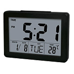 11002319 Perfeo Часы-будильник "Phyllis", чёрный, (PF-F2619) время, температура, дата [PF_C3737]