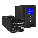 296793 Комплект ИБП EX295987RUS + батарея 40Aч EX282976RUS 2шт (инвертор, синус, для котла) ExeGate SineTower SZ-1000.LCD.AVR.2SH.1C13.USB <1000VA/800W, чист