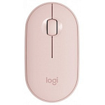1782810 910-005717 Мышь Logitech Pebble M350 розовый оптическая (1000dpi) silent беспроводная BT USB для ноутбука (3but)