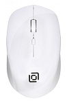 1103666 Мышь Оклик 565MW glossy белый оптическая (1600dpi) беспроводная USB для ноутбука (4but)